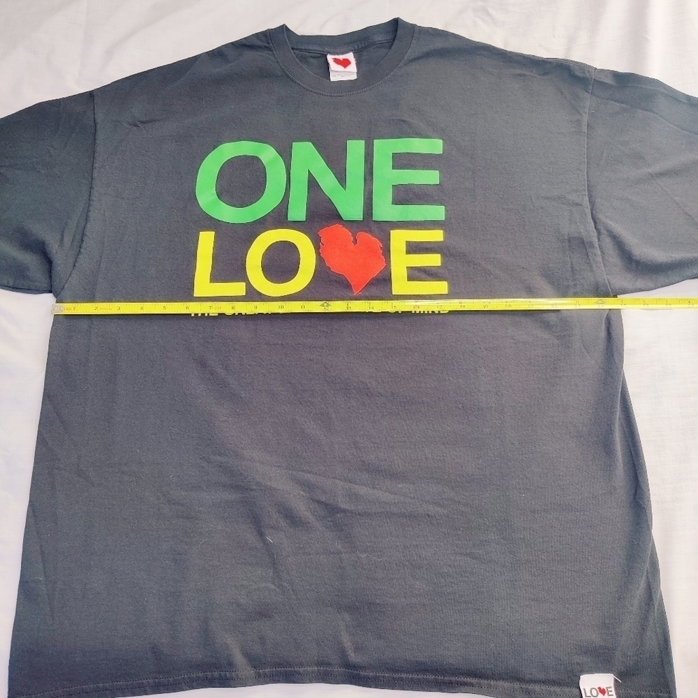 One Love, Great Lakes Men's Tee T-shirt Size 2XL XXL Rasta Black Cotton Michigan - Picture 10 of 12